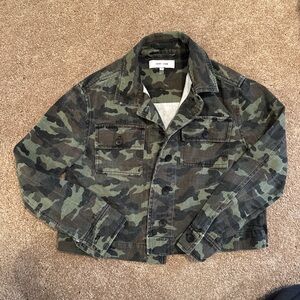 Camo jacket with rhinestone skull